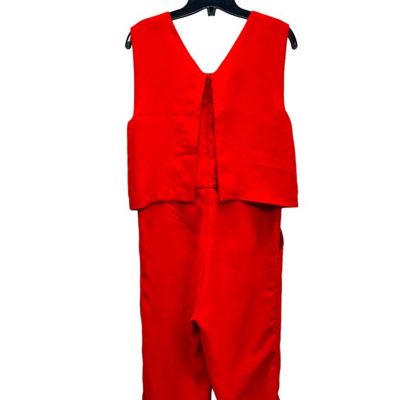 Just Female Sleeveless Women’s Jumpsuit Red - Size Small - Picture 4 of 9